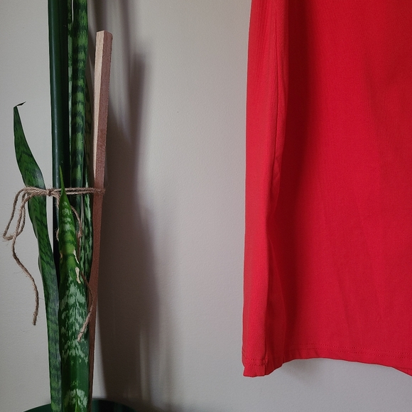 ANGVNS | Orange Stretchy Bodycon Cocktail Dress - Picture 3 of 7